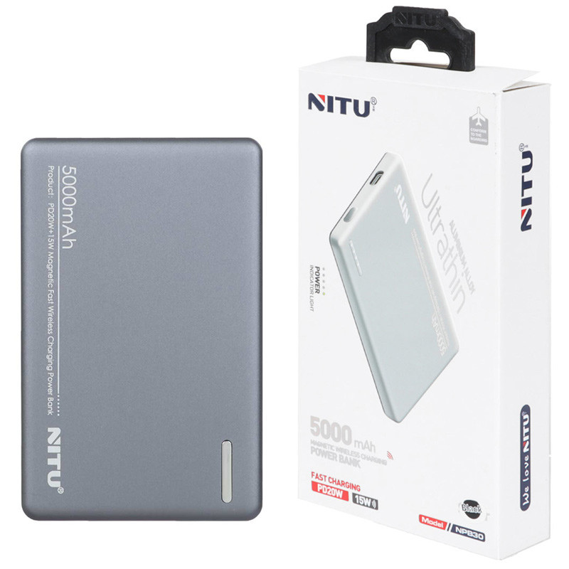 پاور بانک بی سیم فست شارژ نیتو NPB30 PD 20W ظرفیت 5000 میلی آمپر ساعت