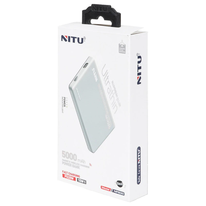 پاور بانک بی سیم فست شارژ نیتو NPB30 PD 20W ظرفیت 5000 میلی آمپر ساعت