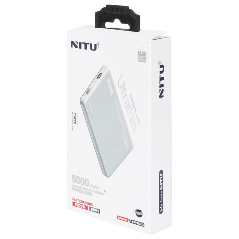 پاور بانک بی سیم فست شارژ نیتو NPB30 PD 20W ظرفیت 5000 میلی آمپر ساعت