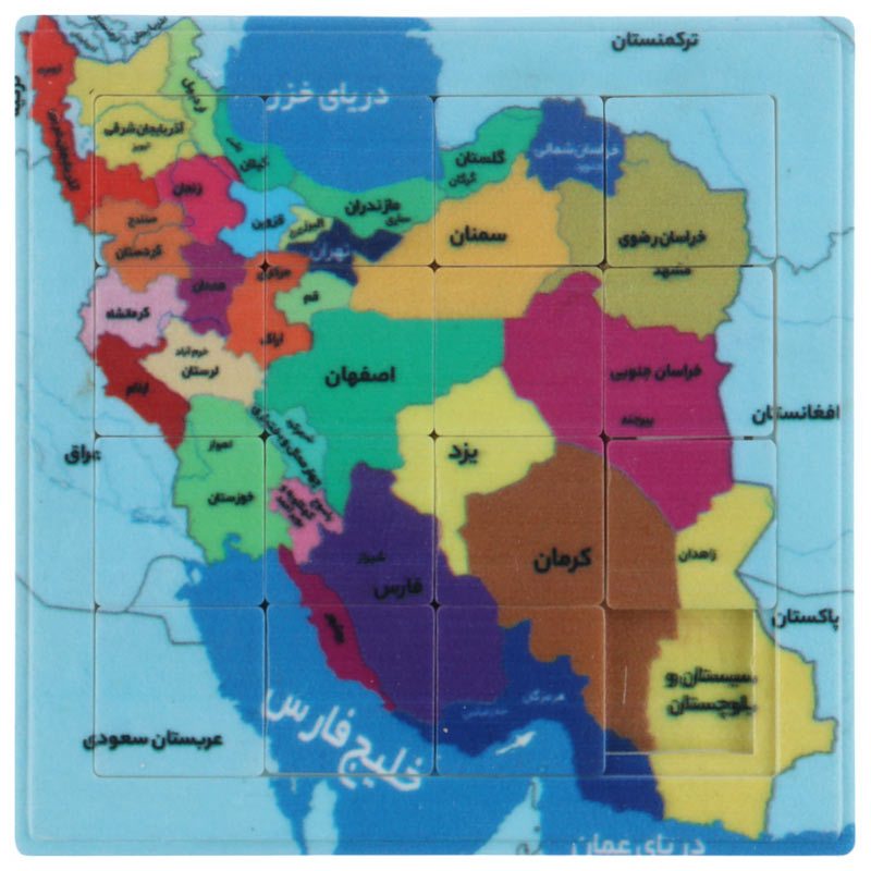 پازل طرح نقشه ایران 15 تکه Dragon