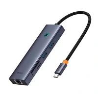 هاب Baseus UltraJoy Series B00052805813 Type-C To USB 3.0/HDMI/RJ45/SD/Micro SD/Type-C PD