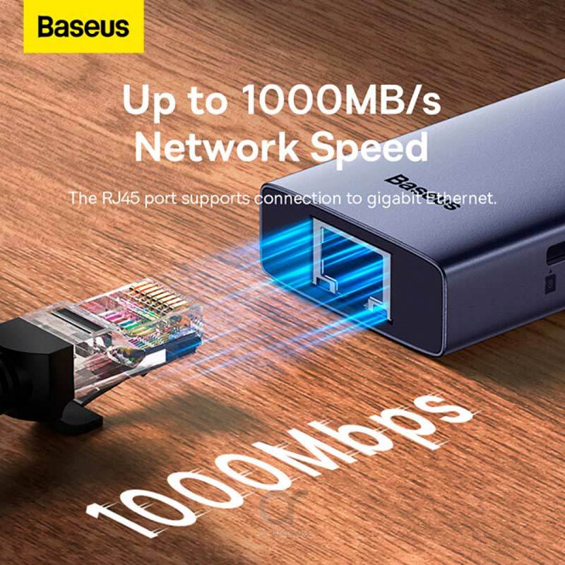 هاب Baseus UltraJoy Series B00052805813 Type-C To USB 3.0/HDMI/RJ45/SD/Micro SD/Type-C PD