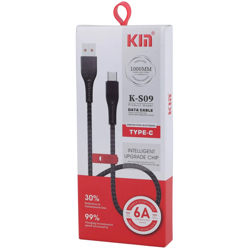 کابل تایپ سی فست شارژ Km K-S09 6A 1m