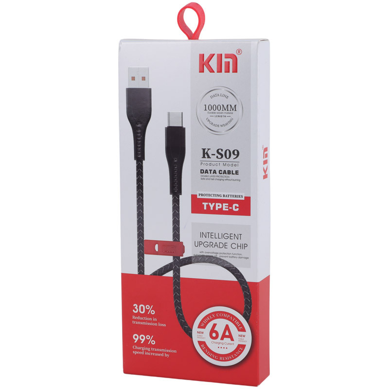 کابل تایپ سی فست شارژ Km K-S09 6A 1m
