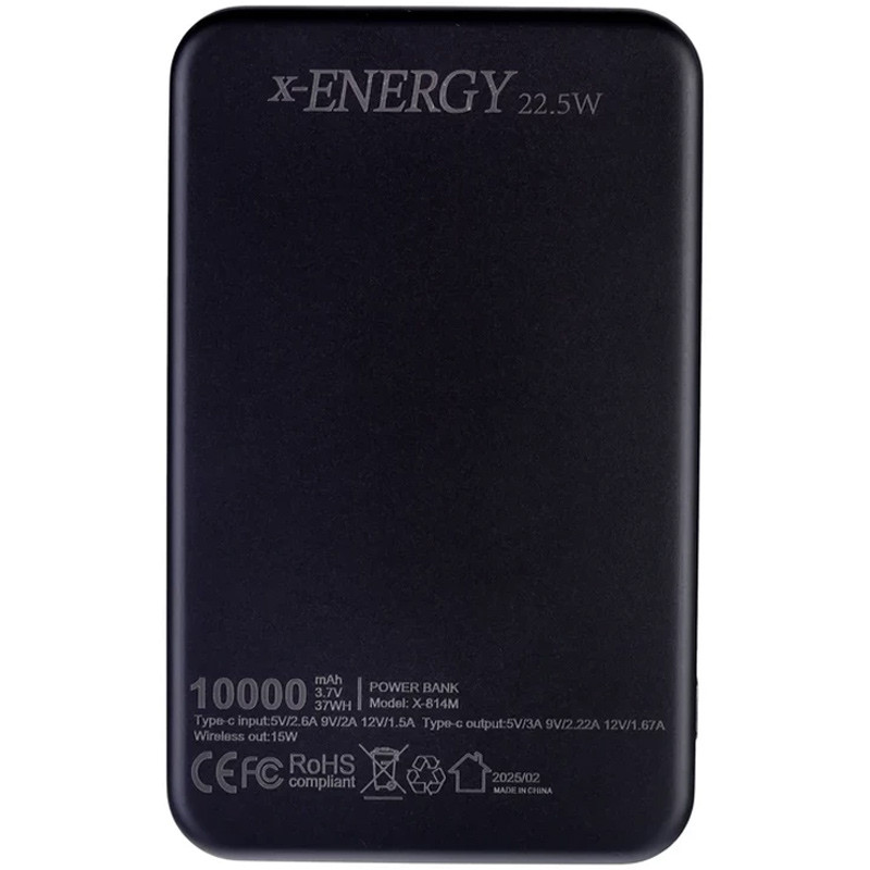 پاور بانک فست شارژ ایکس انرژی X-814M PD 22.5W ظرفیت 10000 میلی آمپر ساعت