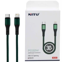 کابل تبدیل کوتاه فست شارژ Nitu NC35 Type-C To Lightning PD 20W 30cm