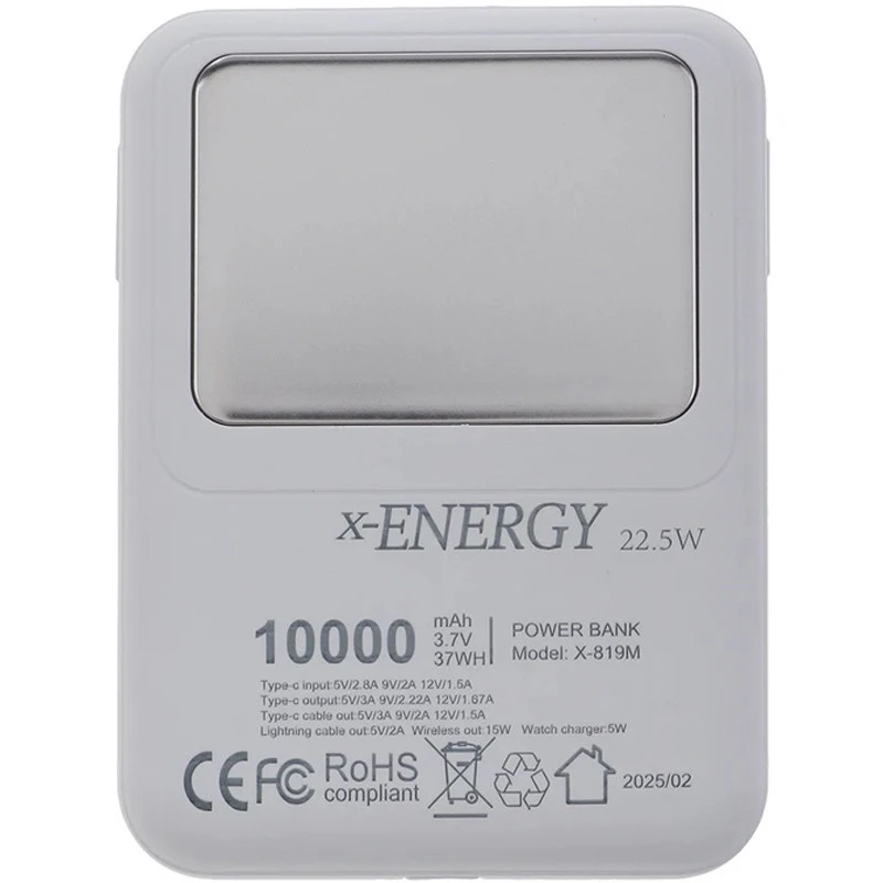 پاور بانک فست شارژ ایکس انرژی X-819M PD 22.5W ظرفیت 10000 میلی آمپر ساعت