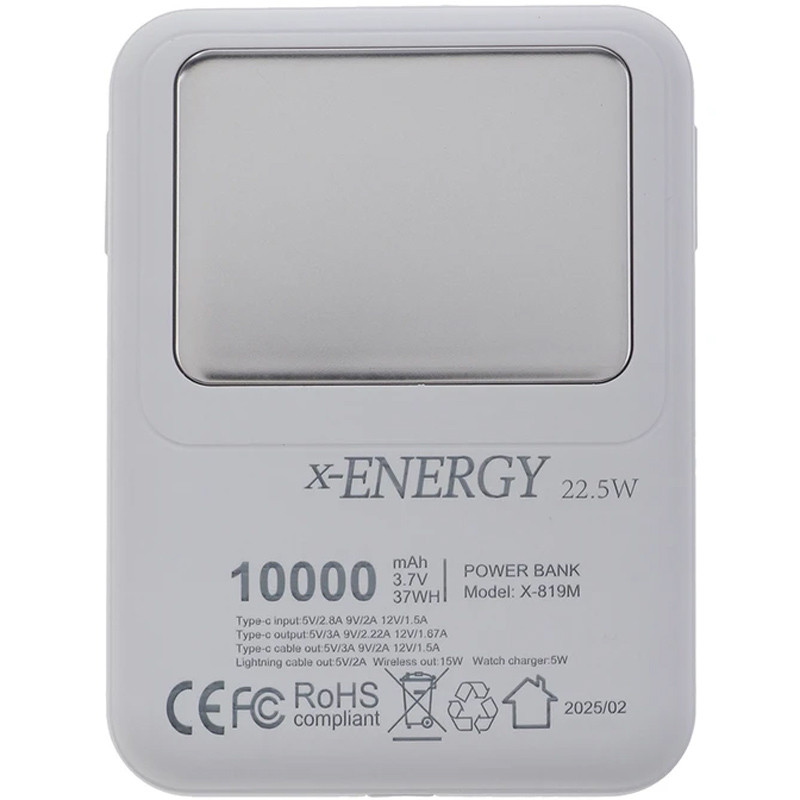 پاور بانک فست شارژ ایکس انرژی X-819M PD 22.5W ظرفیت 10000 میلی آمپر ساعت
