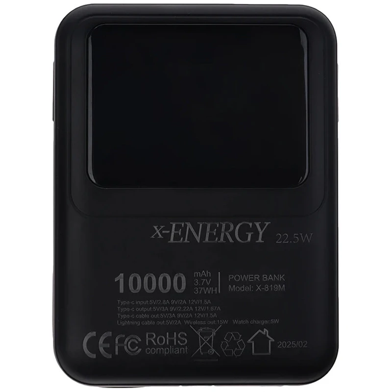 پاور بانک فست شارژ ایکس انرژی X-819M PD 22.5W ظرفیت 10000 میلی آمپر ساعت