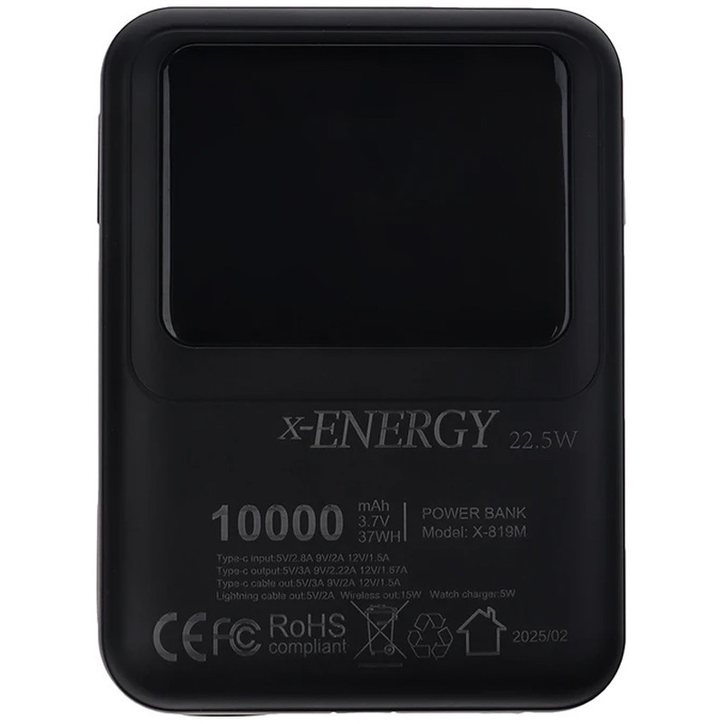 پاور بانک فست شارژ ایکس انرژی X-819M PD 22.5W ظرفیت 10000 میلی آمپر ساعت