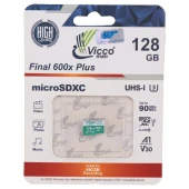 رم میکرو 128 گیگ ویکومن Vicco Man Final 600X Plus A1 V30 U3 90MB/s