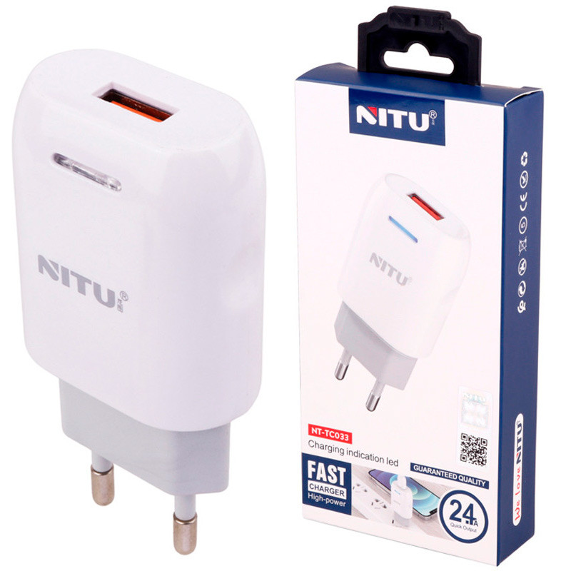 شارژر دیواری فست شارژ Nitu NT-TC033 2.4A 12W