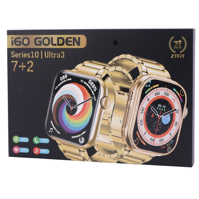 پک دو عددی ساعت هوشمند ZTFit i60 Golden 49mm