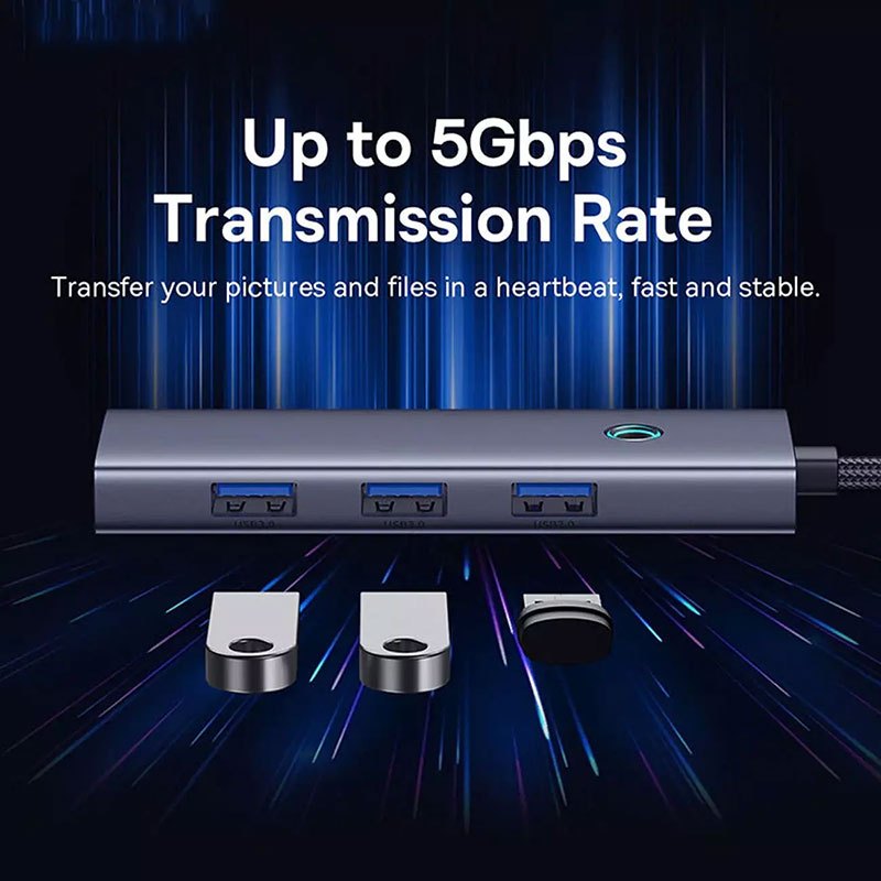 هاب 4 پورت USB 3.0 باسئوس 02-UltraJoy Series BS-OH108 B0005280A813