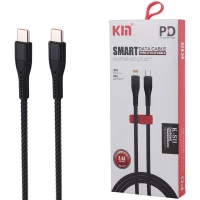 کابل تبدیل فست شارژ Km K-S11 Type-C to Lightning 2.4A PD 20W 1m