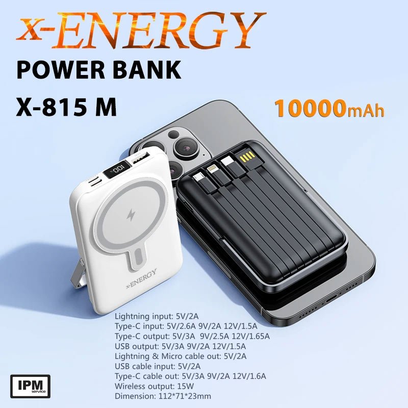 پاور بانک فست شارژ ایکس انرژی X-815 PD 22.5W ظرفیت 10000 میلی آمپر ساعت