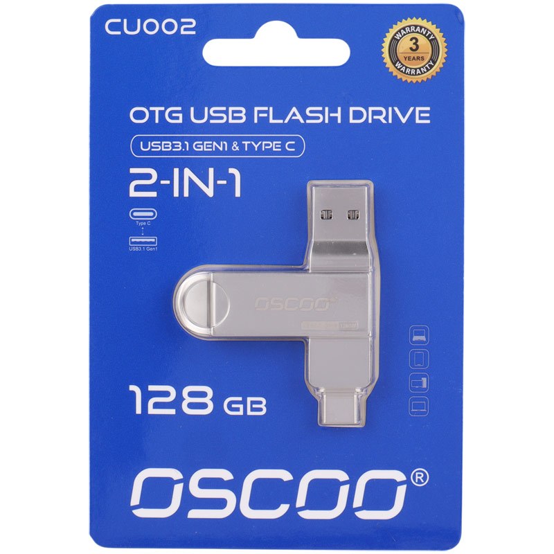 فلش 128 گیگ اوسکو Oscoo CU002 OTG Type-C USB3.1