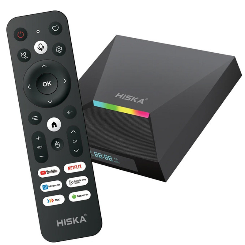 اندروید باکس Hiska A12 8K + ریموت کنترل