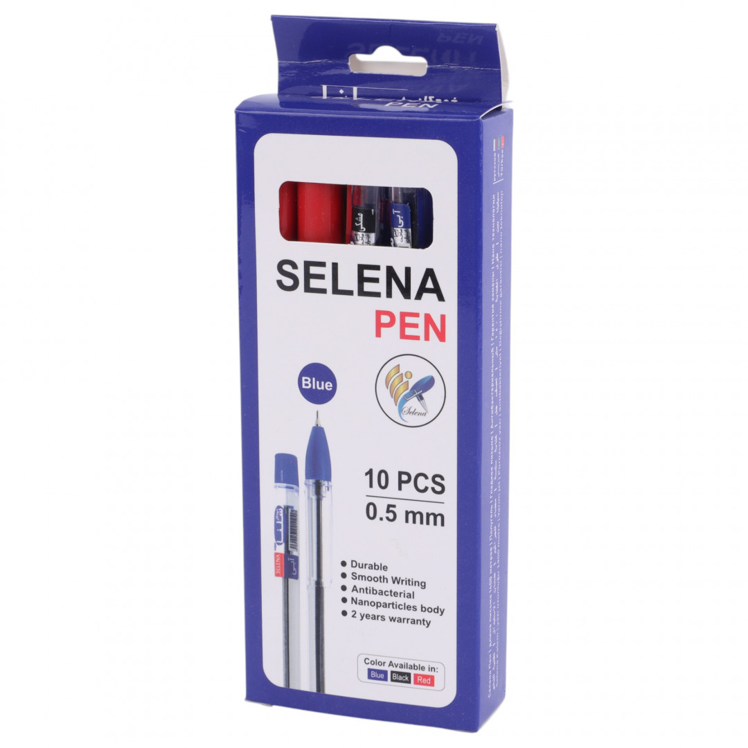 خودکار سلنا رنگی Selena 0.5mm بسته 10 عددی