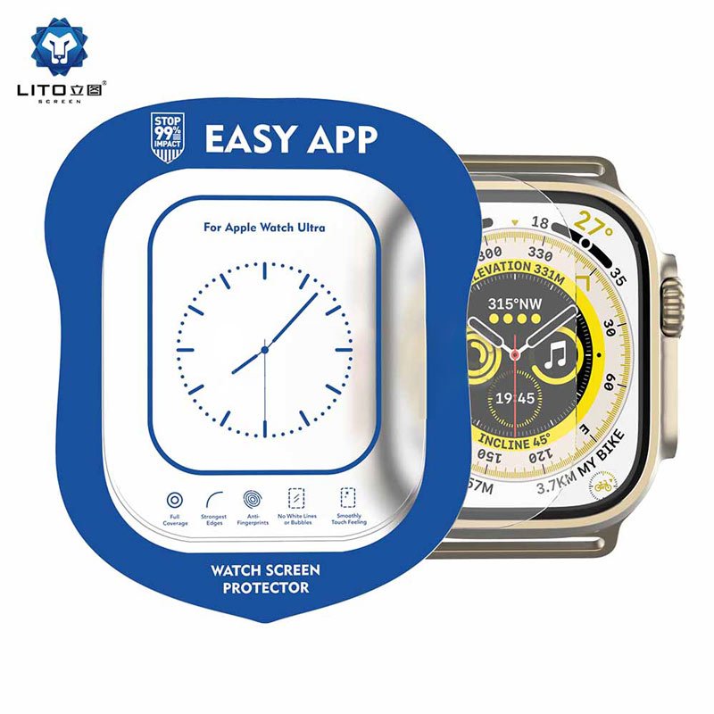 گلس فول کاور اپل واچ سایز 49 میلی متری لیتو Easy App