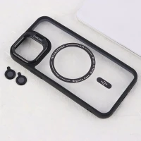 قاب PC مگ سیف Case.Pro آیفون iPhone 12 استندشو با محافظ لنز رینگی