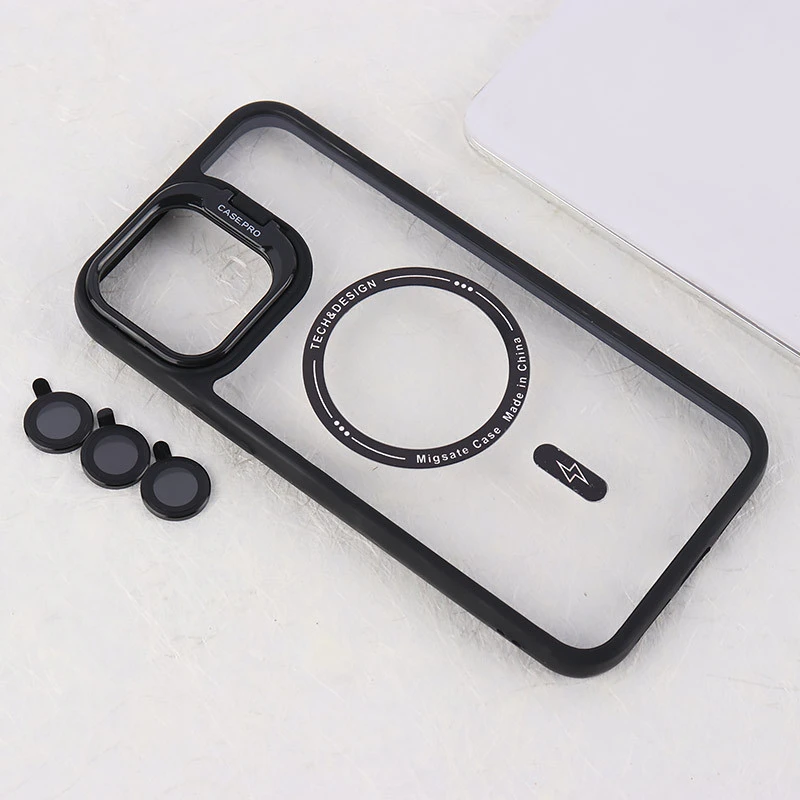 قاب PC مگ سیف Case.Pro آیفون iPhone 12 Pro Max استندشو با محافظ لنز رینگی
