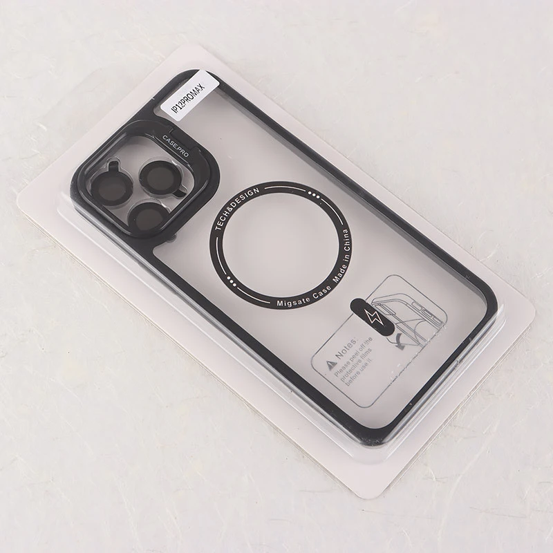 قاب PC مگ سیف Case.Pro آیفون iPhone 12 Pro Max استندشو با محافظ لنز رینگی