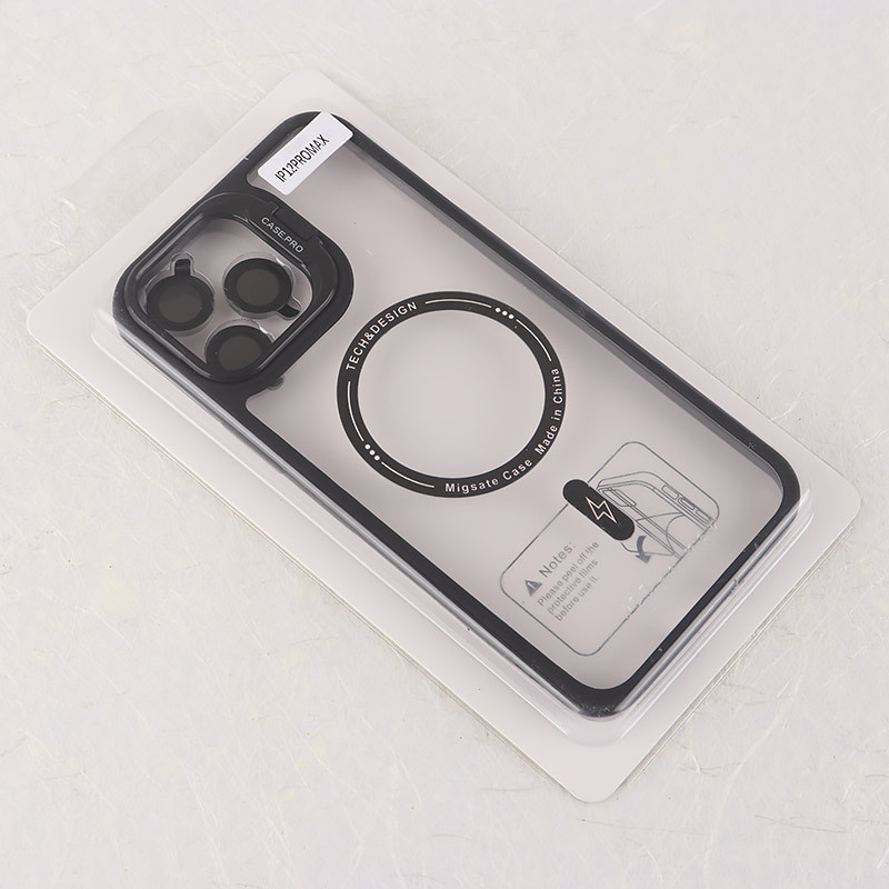قاب PC مگ سیف Case.Pro آیفون iPhone 12 Pro Max استندشو با محافظ لنز رینگی
