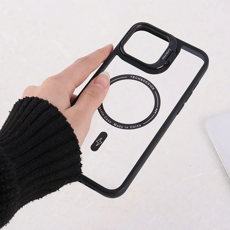 قاب PC مگ سیف Case.Pro آیفون iPhone 12 Pro Max استندشو با محافظ لنز رینگی