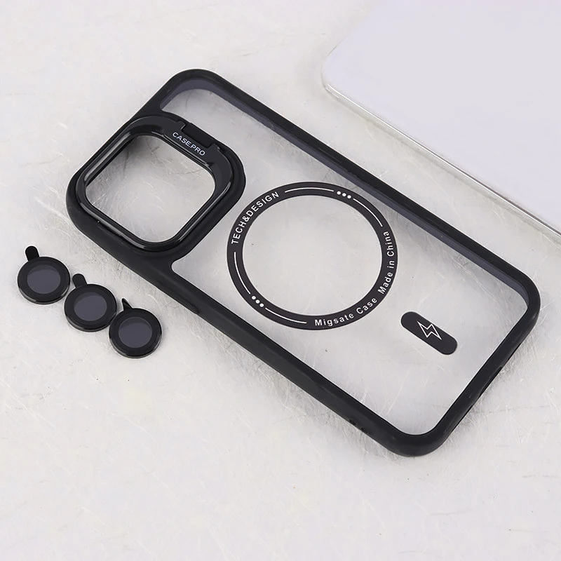 قاب PC مگ سیف Case.Pro آیفون iPhone 13 Pro استندشو با محافظ لنز رینگی