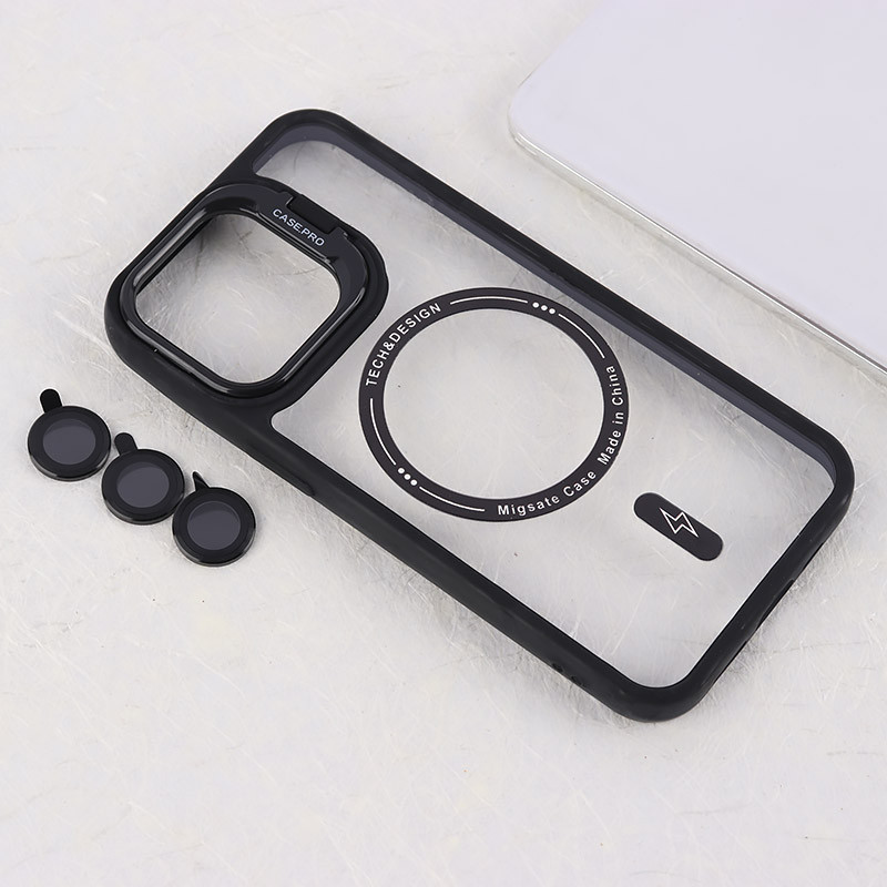 قاب PC مگ سیف Case.Pro آیفون iPhone 13 Pro استندشو با محافظ لنز رینگی