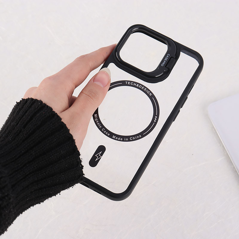 قاب PC مگ سیف Case.Pro آیفون iPhone 13 Pro استندشو با محافظ لنز رینگی