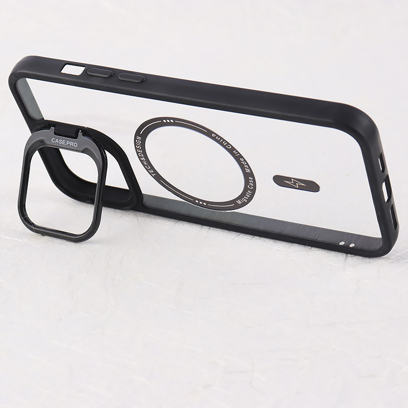 قاب PC مگ سیف Case.Pro آیفون iPhone 13 Pro Max استندشو با محافظ لنز رینگی