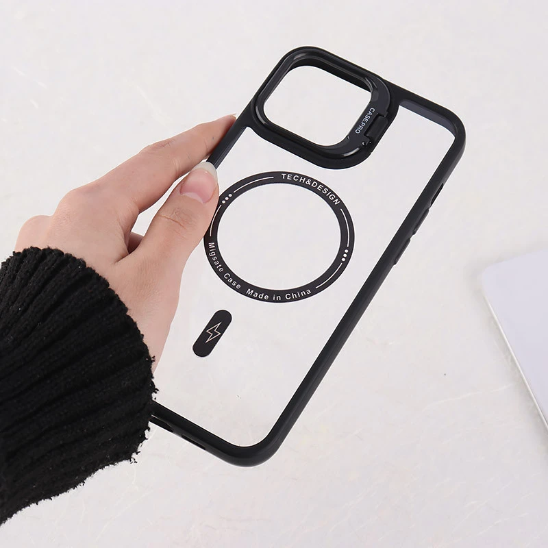 قاب PC مگ سیف Case.Pro آیفون iPhone 13 Pro Max استندشو با محافظ لنز رینگی