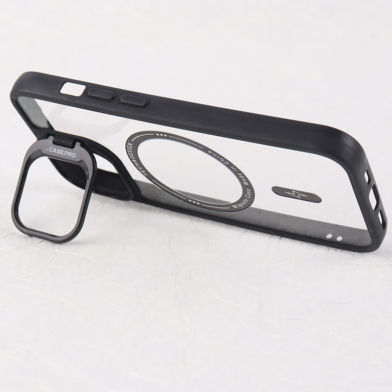 قاب PC مگ سیف Case.Pro آیفون iPhone 15 استندشو با محافظ لنز رینگی