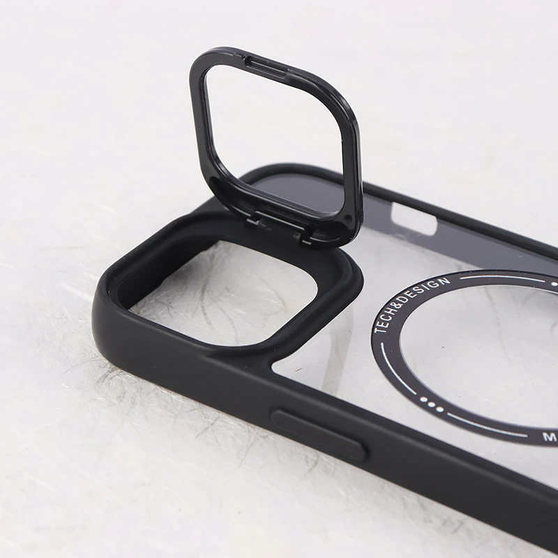 قاب PC مگ سیف Case.Pro آیفون iPhone 15 استندشو با محافظ لنز رینگی