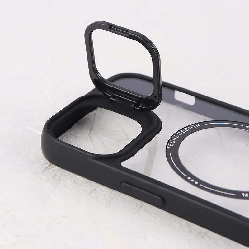 قاب PC مگ سیف Case.Pro آیفون iPhone 15 استندشو با محافظ لنز رینگی