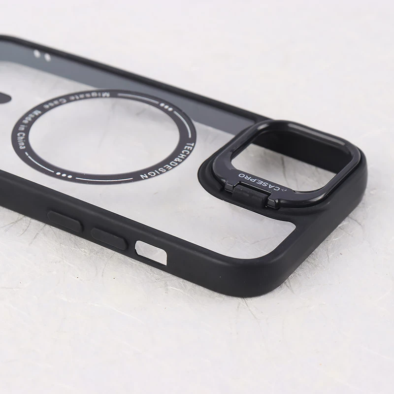 قاب PC مگ سیف Case.Pro آیفون iPhone 15 استندشو با محافظ لنز رینگی