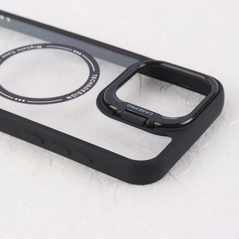 قاب PC مگ سیف Case.Pro آیفون iPhone 15 Pro Max استندشو با محافظ لنز رینگی