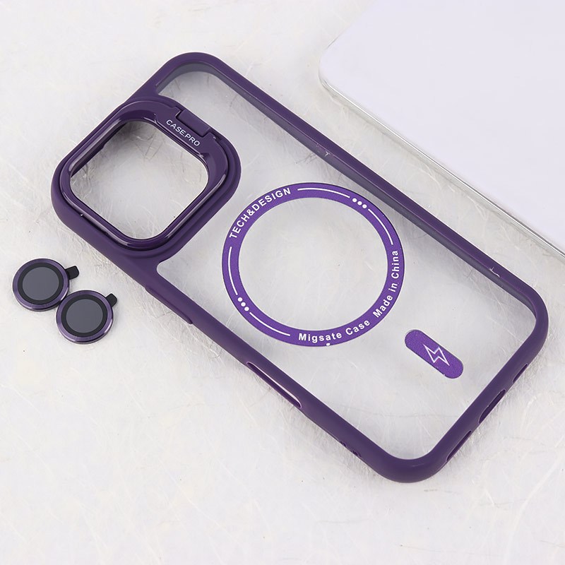 قاب PC مگ سیف Case.Pro آیفون iPhone 16 استندشو با محافظ لنز رینگی