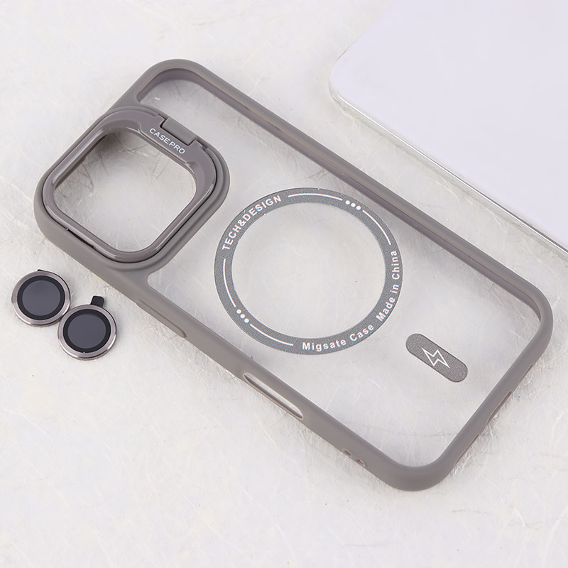 قاب PC مگ سیف Case.Pro آیفون iPhone 16 استندشو با محافظ لنز رینگی