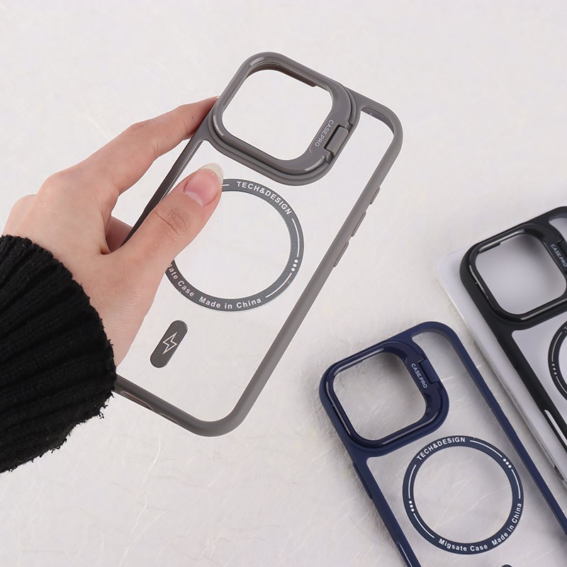 قاب PC مگ سیف Case.Pro آیفون iPhone 16 Pro استندشو با محافظ لنز رینگی