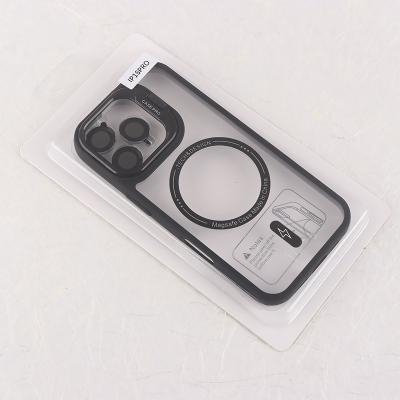 قاب PC مگ سیف Case.Pro آیفون iPhone 16 Pro استندشو با محافظ لنز رینگی