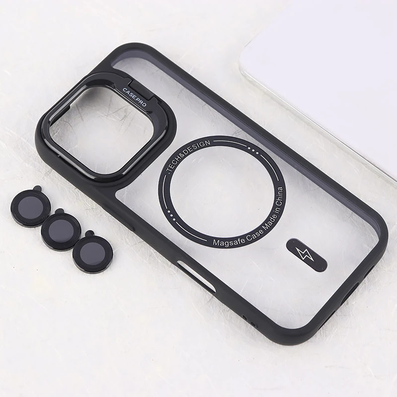 قاب PC مگ سیف Case.Pro آیفون iPhone 16 Pro استندشو با محافظ لنز رینگی