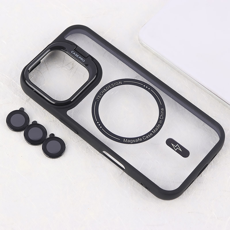قاب PC مگ سیف Case.Pro آیفون iPhone 16 Pro استندشو با محافظ لنز رینگی