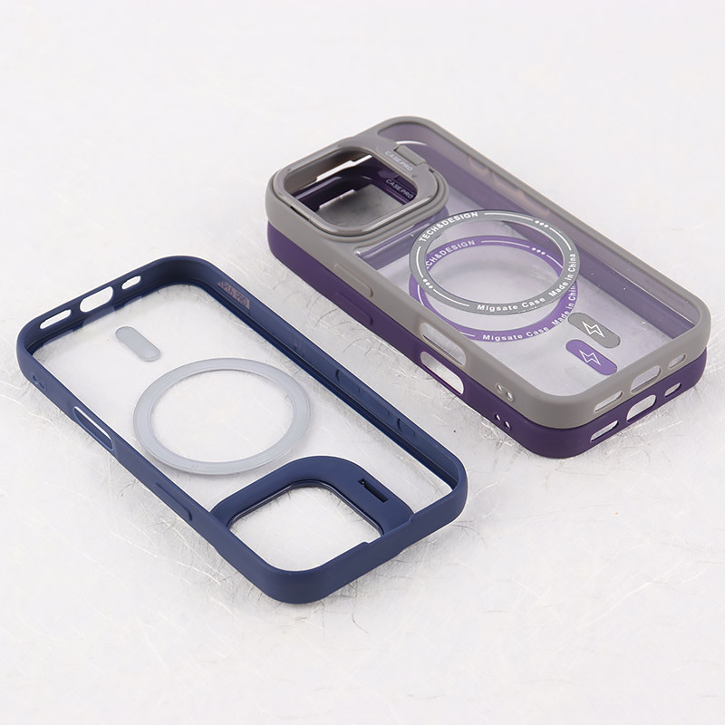 قاب PC مگ سیف Case.Pro آیفون iPhone 16 Pro استندشو با محافظ لنز رینگی