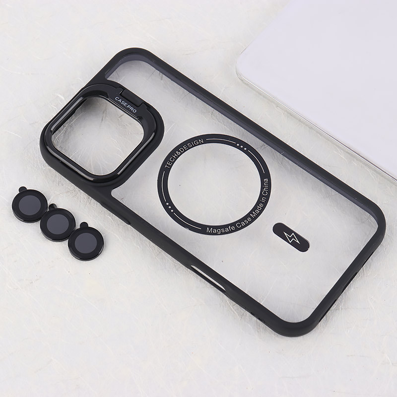 قاب PC مگ سیف Case.Pro آیفون iPhone 16 Pro Max استندشو با محافظ لنز رینگی