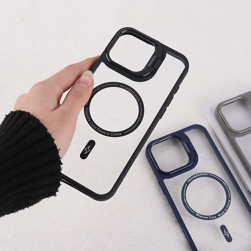 قاب PC مگ سیف Case.Pro آیفون iPhone 16 Pro Max استندشو با محافظ لنز رینگی