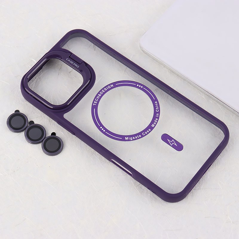قاب PC مگ سیف Case.Pro آیفون iPhone 16 Pro Max استندشو با محافظ لنز رینگی