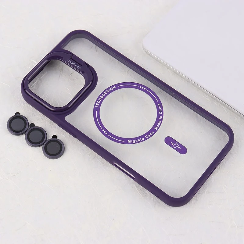 قاب PC مگ سیف Case.Pro آیفون iPhone 16 Pro Max استندشو با محافظ لنز رینگی